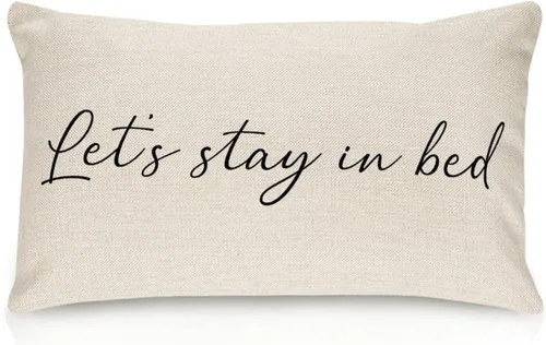 Miniatura 37 de Sweet Dreams - Fundas de almohada lumbar de lino y algodón de 12 x 18 pulgadas, funda de almohada rectangular decorativa de granja, divertida