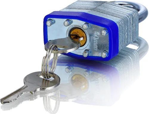 Miniatura 3 de Paquete de 4 candados de alta seguridad con las mismas llaves de 2.6 x 1.7 pulgadas, candado resistente con cerraduras de llave con las mismas