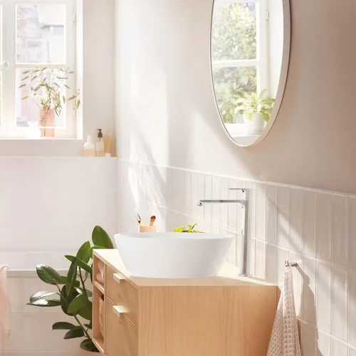 Miniatura 6 de hansgrohe Rebris S 72524001 - Grifo de baño de 1 agujero, fregadero de una sola manija, grifo de lavabo de baño para tocador de 1.2 GPM, cromado