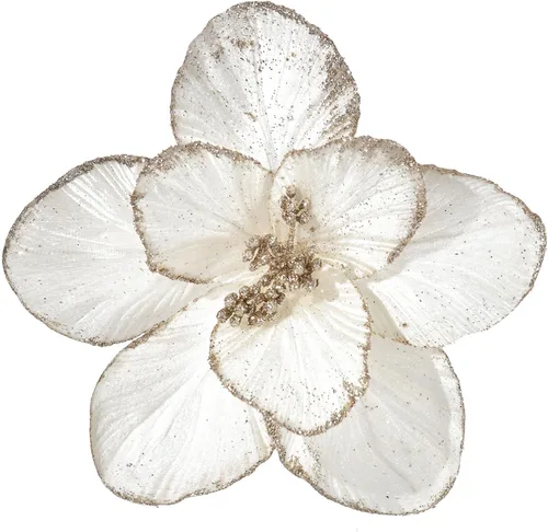 Miniatura 9 de Adornos de Flor de Magnolia Artificial de Navidad, Adornos de Árbol de Navidad, Ramas de Flores, Pack de 10 para Árbol de Navidad, Fiesta, Boda