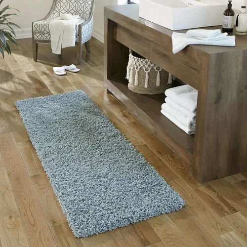 Miniatura 12 de Unique Loom Zuniga Solid Shag Collection alfombra moderna de felpa negra de área (7' 0 x 10' 0)