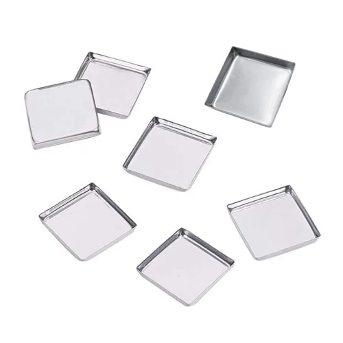 30 bandejas de metal cuadradas vacías de metal para sombra de ojos, paletas de maquillaje magnéticas, 1.024 in de ancho, 0.138 in de altura