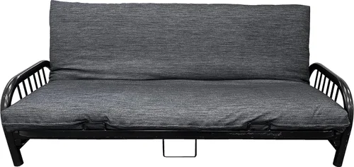 D&D Futon Furniture Real Jean - Fundas de colchón de futón de mezclilla, protector de colchón, fundas de cama (mezclilla negra, tamaño individual, 6