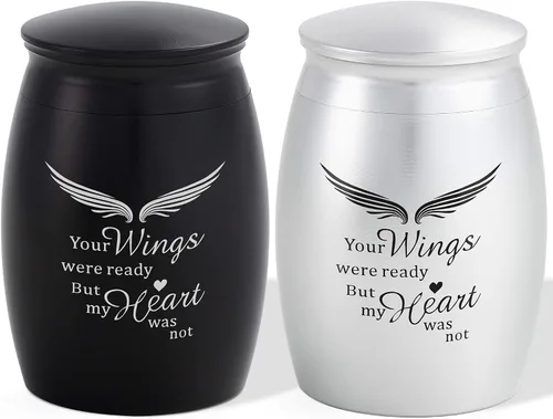 Miniatura 29 de Urna de cremación mediana verde para cenizas humanas adulto macho hembra Angel Ceramic Urn for Ashes Men Women Dad Mom,Memorial Urn with Velvet
