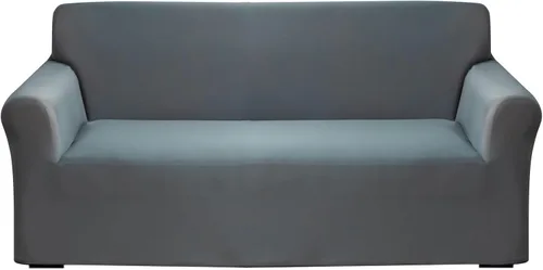 Miniatura 17 de Qubjus Funda de sofá moderna de alta elasticidad para sofá cama de dos cojines, funda de sofá sólida antideslizante, lavable, protector de muebles