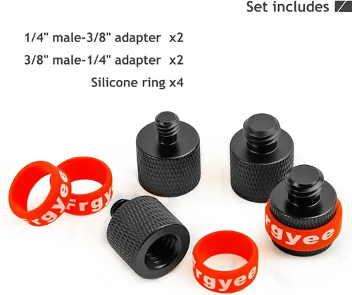Miniatura 7 de Adaptador de tornillo de cámara de 1/4 a 3/8 de 1/4 pulgadas macho a 3/8 pulgadas hembra y adaptador de tornillo de trípode de 3/8 pulgadas a 1/4