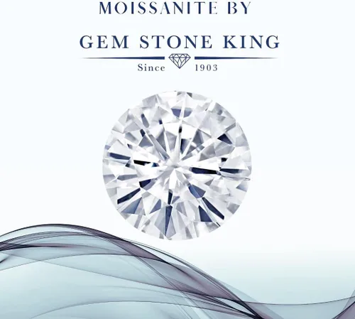 Miniatura 4 de Gem Stone King Pulsera de plata de ley 925 con zafiro azul y moissanita blanca y diamantes blancos cultivados en laboratorio para mujer