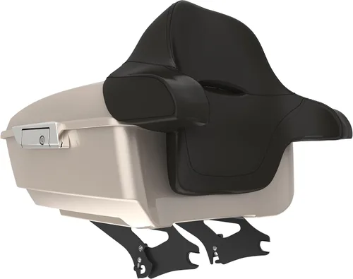 Miniatura 296 de King Tour Pack para Harley Alpine Green, cierre de paquete turístico, portaequipajes superior, soporte de montaje negro, placa de metal para Harley