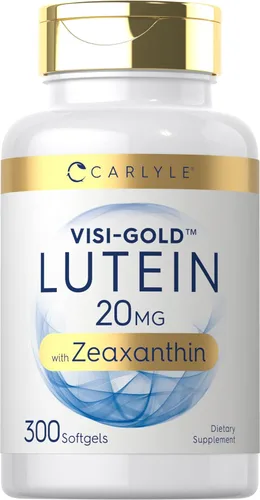 Carlyle Luteína y zeaxantina 20 mg | 300 cápsulas blandas | Vitaminas para la salud ocular | Suplemento sin OMG y sin gluten