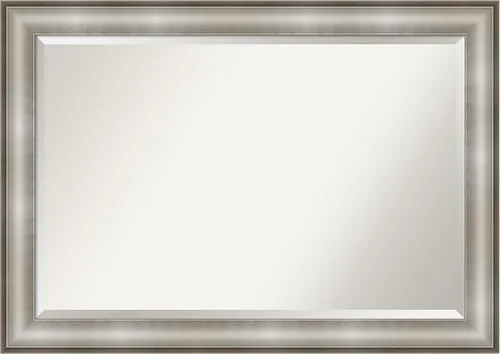 Miniatura 16 de Amanti Art Espejo de baño plateado para sobre el fregadero, espejo de tocador cuadrado de plata imperial de 25 x 25 pulgadas, marco tradicional