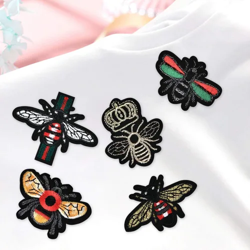Miniatura 5 de 24 parches de insectos para planchar – Parches bordados para planchar para ropa, decoración de mariposas y abejas, parches para planchar