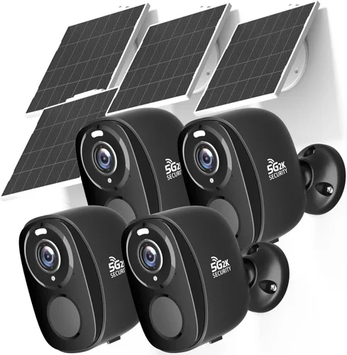 Miniatura 11 de Cámaras de seguridad solar inalámbricas para exteriores 5G/2.4G, cámara de 2K con batería y panel solar, alarma de sirena, visión nocturna a
