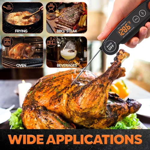 Miniatura 4 de Termómetro de comida de lectura instantánea recargable para carne, termómetro digital de cocina, termómetro de alimentos rápido y preciso