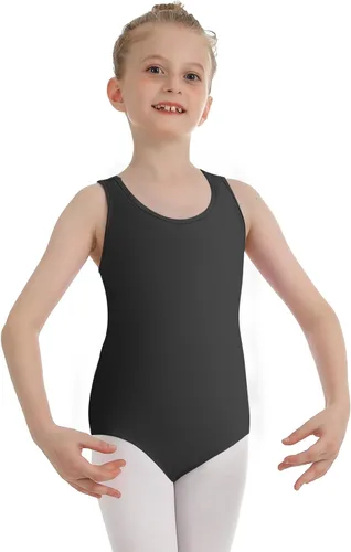 Miniatura 4 de Phineein Leotardos de gimnasia para niñas con espalda cruzada, sin mangas, para ballet, danza, elegante, cruzado