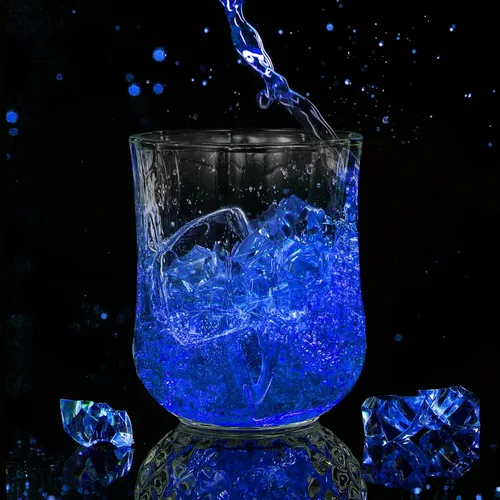 Miniatura 5 de 150 cubos de hielo falsos, diamantes de plástico, rocas de hielo trituradas de 1 pulgada, cristales acrílicos, gemas falsas para rellenos