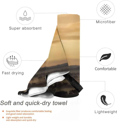 Miniatura 3 de Toalla de playa personalizada, personalizable con texto de imagen, ultra suave, de microfibra de arena, portátil, absorbente de agua, multiusos
