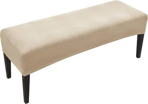 Miniatura 8 de FORCHEER Funda para Banco de Comedor de Tela de Cuero Sintético Innovadora Funda Deslizable para Banco para Sala de Estar Lavable Funda para Otomán