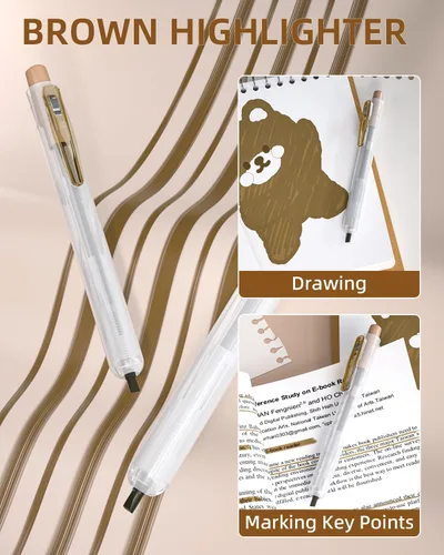 Miniatura 7 de Nicpro Juego de 13 bolígrafos de tinta de gel pastel con funda, lindo bolígrafo retráctil de punta fina de 0.020 in, 12 bolígrafos de tinta negra