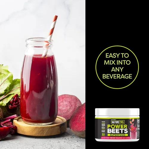 Miniatura 5 de Healthy Delights Nature Fuel Power Beets, jugo de remolacha vegano en polvo, polvo de remolacha para la presión arterial alta, 0 g de azúcar