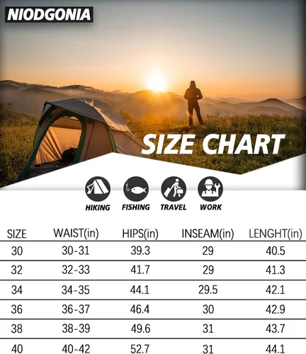 Miniatura 6 de Pantalones convertibles de senderismo para hombre, impermeables, ligeros, de secado rápido, con cremallera, pesca, viajes, safari, trabajo al aire