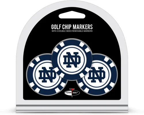 Miniatura 44 de Team Golf NCAA - Marcadores para pelotas de golf tamaño de ficha de póquer con marcadores de doble cara esmaltados más pequeños