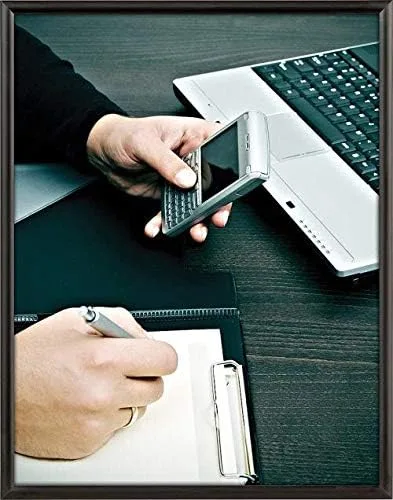 Miniatura 5 de 24x36 marco de aluminio negro a presión 1.0" perfil, montado en la pared