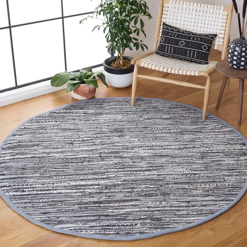 Miniatura 22 de SAFAVIEH Rag Rug Collection - Alfombra decorativa de 2 x 3 pies, color gris, hecha a mano, de algodón a rayas, ideal para zonas de alto tráfico