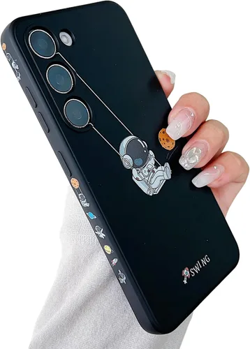Miniatura 23 de Yonds Queen Funda ultra linda para Samsung Galaxy S22, diseño de astronauta de dibujos animados, diseño de cohete espacial, cubierta de parachoques