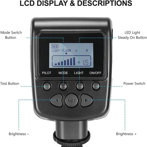 Miniatura 5 de Flash de luz de anillo macro con pantalla LED compatible con Nikon D3000
