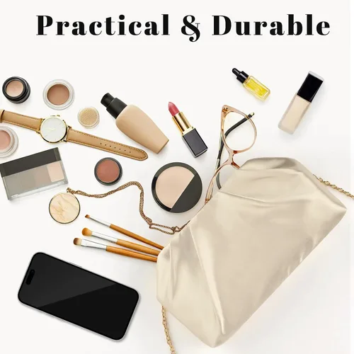 Miniatura 6 de ERKOON Clutch Purse for Women Elegant Pleated Evening Bag Crossbody Shoulder Handbag Envelope Bag with 2 Detachable Chain
