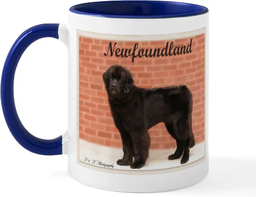 Miniatura 37 de CafePress Newfoundland Dog Drool Zone Taza de café de cerámica de 11 oz (11.0 fl oz)