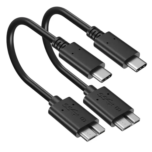 Miniatura 8 de Cable micro B a USB C, cable de disco duro externo USB 3.1 Gen1 5Gbps cable de repuesto de cámara de transferencia de datos compatible con Seagate