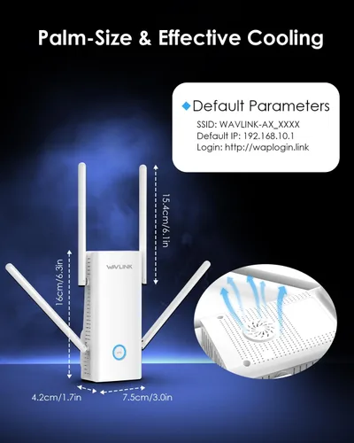 Miniatura 6 de WAVLINK Extensor WiFi 6 AX3000 - Extensor de Internet Amplificador WiFi con 5 Antenas de Alta Ganancia y Beamforming, Cobertura de Banda Dual