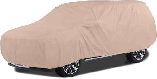 Covermates Contour Fit - Funda para automóvil, construcción de 3 capas, ventilación de malla, dobladillo elástico, fundas para vehículos, color beige