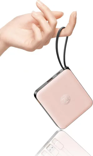 Miniatura 10 de VRURC Cargador portátil USB C para iPhone, banco de energía delgado de 10000 mAh con cables integrados, carga rápida de 22.5 W con pantalla LED