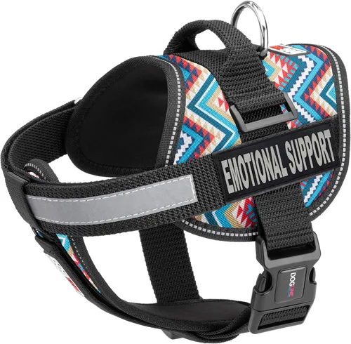 Miniatura 20 de Dogline Unimax - Arnés de chaleco multiusos Unimax para perros y 2 parches de soporte emocional extraíbles con respaldo de velcro