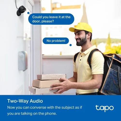 Miniatura 7 de Cámara de seguridad Tapo para interiores/exteriores de 1080p - Detección gratuita de personas/movimiento/llanto de bebé