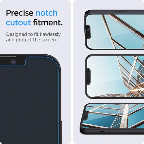 Miniatura 5 de Spigen Protector de pantalla de vidrio templado [GlasTR EZ FIT] diseñado para iPhone 13 Mini [compatible con fundas], paquete de 2