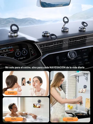Miniatura 9 de snanlen 2026 Soporte de Teléfono para Coche Actualizado para Magsafe [Sución Más Fuerte de 108LBS] Soportes Magnéticos de Vacío Ajustables 360°