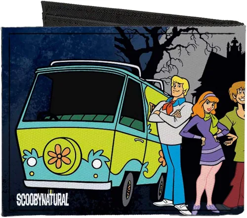 Miniatura 2 de Buckle-Down - Carteras de lona estándar para hombre, diseño de Scooby Doo sobrenatural, 3.9 x 3.1in