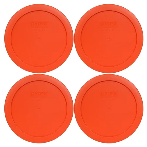 Miniatura 34 de Pyrex 7201-PC 4 tazas azul tapa de repuesto para almacenamiento de alimentos (paquete de 4) - Fabricado en Estados Unidos Azul oscuro