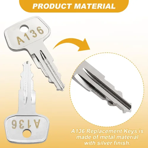 Miniatura 4 de A136 SKS - Llave para portaequipajes de techo, llave de repuesto Yakima, llaves de repuesto para esquí Yakima SKS, caja de carga, portaequipajes