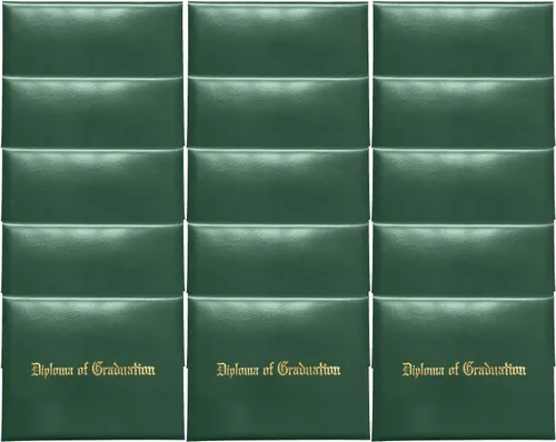 Miniatura 8 de Gradplaza Cubierta de diploma para certificado de 8.5 x 11 pulgadas impreso "Diploma de graduación" negro soporte para diploma liso para escuela
