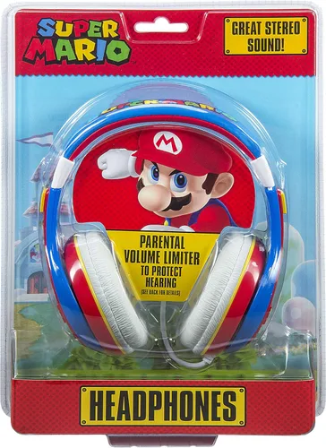Miniatura 3 de eKids Super Mario - Audífonos para niños, diadema ajustable, sonido estéreo, conector de 3.5mm, audífonos con cable para niños, sin enredos, control