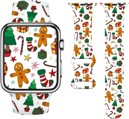 Miniatura 7 de Holiday Watchband Compatible with Apple Watch 38mm 40mm 41mm 42mm 44mm 45mm 49mm Women Men,Soft Silicone Cute Sport Strap for Apple Watch Ultra