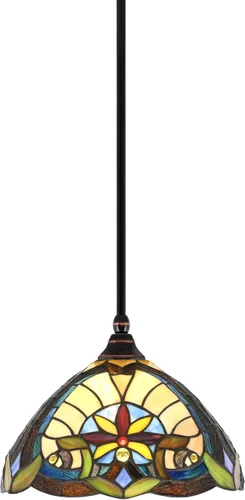 Miniatura 16 de Toltec Lighting Tallo Colgado Mini colgante, acabado de cobre negro, 3.5" cuadrado humo burbuja vidrio