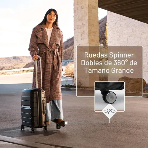Miniatura 2 de Samsonite Freeform de carcasa rígida expandible con ruedas giratorias dobles, Negro
