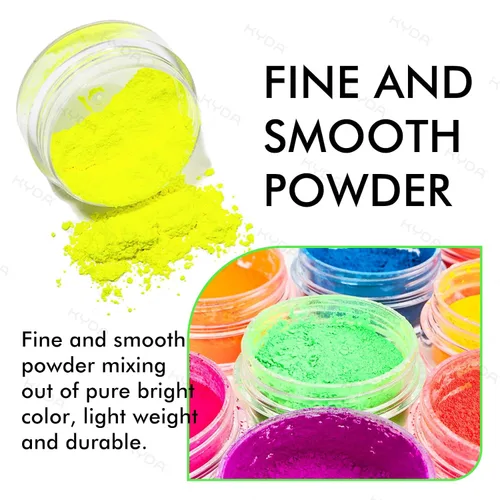 Miniatura 5 de Ownest 12 cajas de polvo de pigmento para uñas, pigmentos de uñas de color fluorescente coloridos, polvo, brillantina, degradado, iridiscente