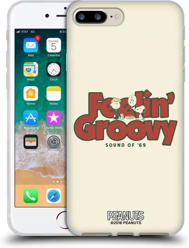 Miniatura 151 de Head Case Designs Funda de gel Woodstock 50th con licencia oficial de Peanuts Snoopy Guitar 1969 [protección de grado militar] compatible con Apple