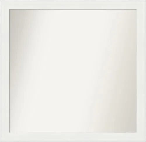 Miniatura 331 de Amanti Art Espejo de baño blanco para sobre el fregadero, 24 x 24 pulgadas, hecho a medida, espejo de tocador cuadrado blanco estrecho, marco